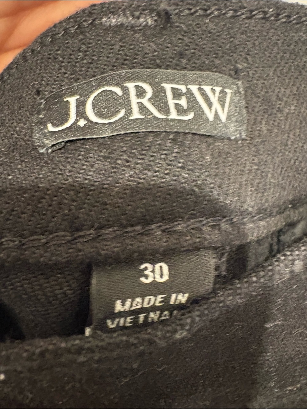 J.Crew Black Utility Shorts NWT Size 30 Gold Crest Buttons Side Zip Stretch - Picture 7 of 10